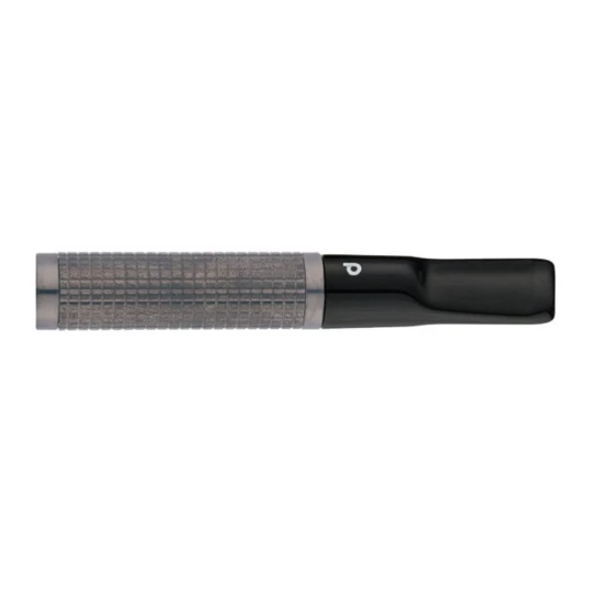 Denicotea Slimline cigaretta szipka sötétszürke színben, titán bevonattal, slim adapterrel – 69 mm - Denicotea szipka