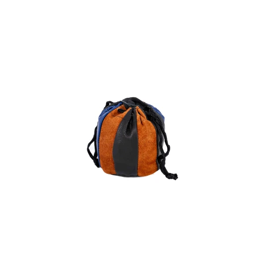 Padonio dohánytartó erszény színes bőrből - Kék-barna-fekete - Dohány tartó