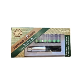 Friend Holder MULTI-SLIM cigarettaszipka ezüst/fekete + 6 db szűrőbetét