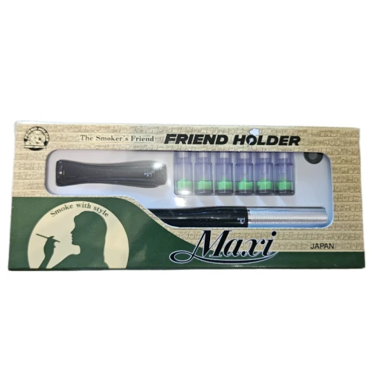 Friend Holder MAXI cigarettaszipka fekete/ezüst + 6 db szűrőbetét