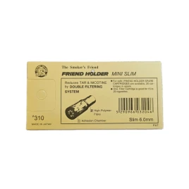 Friend Holder MINI SLIM cigarettaszipka ezüst/fekete + 6 db szűrőbetét