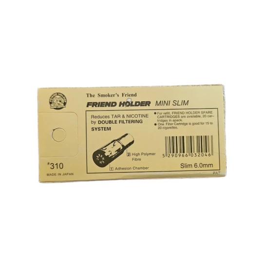 Friend Holder MINI SLIM cigarettaszipka fekete + 6 db szűrőbetét