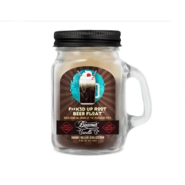 Smoke Killer illatgyertya üvegedényben, füllel és fém kupakkal – Root Beer Float - kicsi