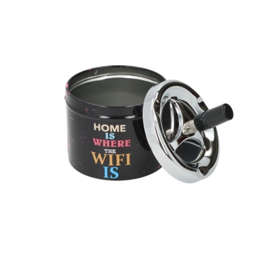Angelo pörgős vihar hamutartó - Home is where the Wifi is - Nemzeti Dohányboltok és szivar szaküzletek számára