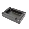 Angelo márkájú matt fekete, négyzet alakú kerámia szivar hamutál, 4 szivar részére