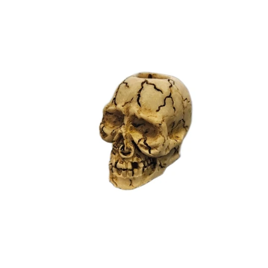Skull koponya alakú cigaretta csikkölő – antikolt, repedezett hatású, 36 × 32 mm - Trafik és Nemzeti Dohánybolt kellékek és kiegészítő termékek