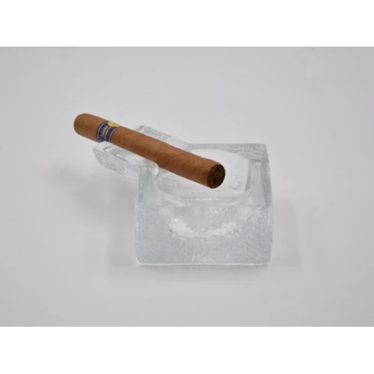 Üveg szivar hamutál, négyzet alakú - HumidorShop