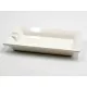 Szivar hamutál - Porcelán, fehér - fém szivartartó betéttel - Hamuzó