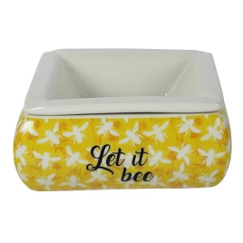 Közepes méretű kerámia hamutartó - Let it bee felirattal