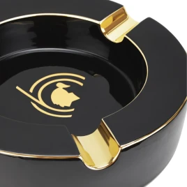S.T. Dupont Cohiba 60th Anniversary XL porcelán szivar hamutartó – fekete, 3 szivar részére