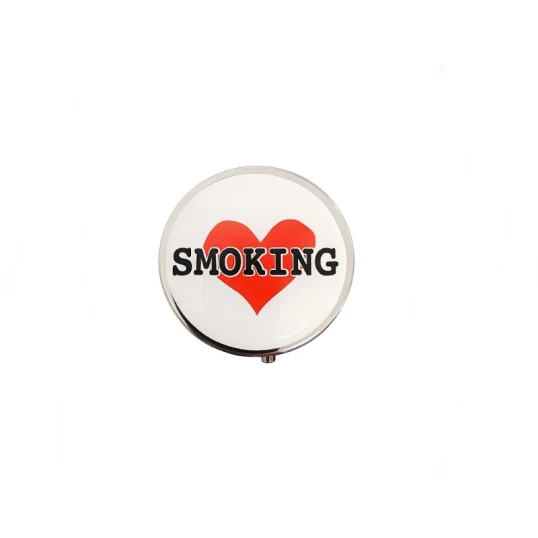Kör alakú zsebhamutál -  Love Smoking felirattal - Nemzeti Dohányboltok és szivar szaküzletek számára