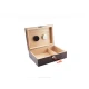 Faro humidor 30 szál szivar részére, teakfa megjelenésű külső. cédrusfa belső, párásítóval, hygrométerrel, kulccsal, mélybarna, vöröses árnyalatú