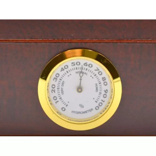 Angelo üvegtetős humidor 30 szivar részére, cédrusfa szivar tároló – bordó