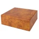 Angelo humidor 25 szál szivar részére, gyökérfa mintás szivar tároló doboz, belső hygrométerrel, párásítóval + AJÁNDÉK szett! - Humidor 20-40 szál szivarnak