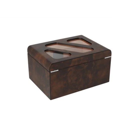 Elegáns szivar doboz 35-40 szál szivar, cédrusfa humidor külső digitális hygrométer és párosítóval + szivaros szett - Humidor 20-40 szál szivarnak