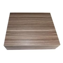 Humidor 25 szál szivar, zebracsíkos szivartartó doboz párásítóval belső hygrométer és kristályos párásító