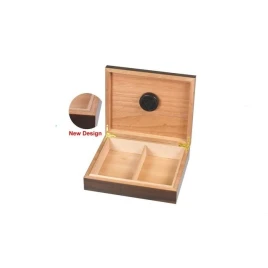 Sötét diófa hatású humidor kb. 20 szivar számára