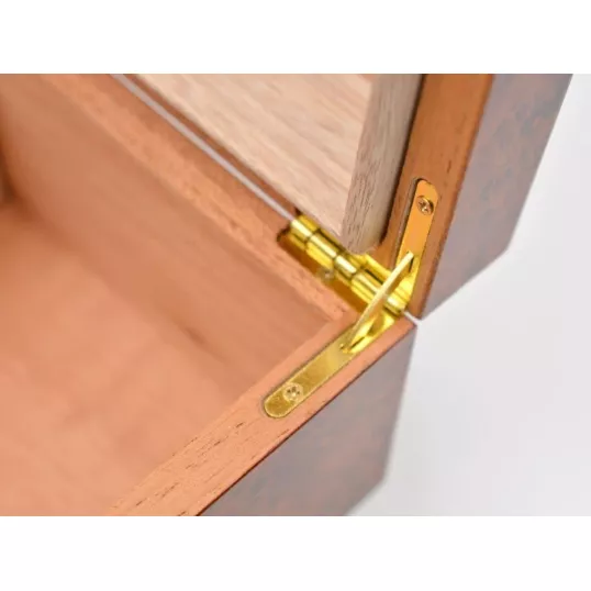 Angelo gyökérmintás humidor 40 szivarhoz, cédrusfa szivar tároló doboz digitális hygrométerrel - Humidor 40-80 szál szivarnak