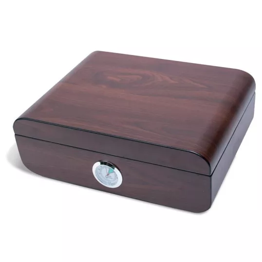Angelo cédrusfa humidor 50 szálas barna – párásítóval, külső analóg hygrométerrel