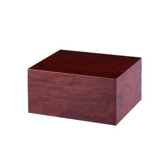 Angelo humidor 50-60 szál szivar részére vörösesbarna színű lakkozott szivar tároló doboz - Mahagóni fa borítás - Nemzeti Dohányboltok és szivar szaküzletek számára