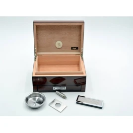 Angelo szivaros humidor szett – 5–10 szivar, vágóval, fúróval és hamutállal  