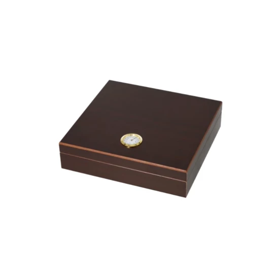 Angelo vörösesbarna humidor cédrusfa belsővel, párásítóval és külső higrométerrel – 15–20 szál szivarhoz