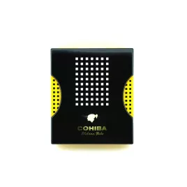 Cohiba cédrus fával bélelt utazó humidor 5-6 szál szivar részére-fekete és sárga
