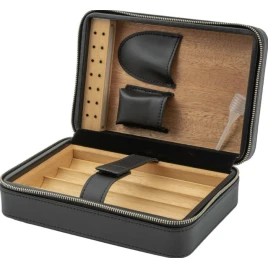Passatore bőr borítású utazó humidor 4 szál szivar részére – cédrusfa belsővel