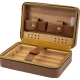Passatore barna bőr borítású utazó humidor 4 szál szivar részére – cédrusfa belsővel - Humidor 5-20 szál szivarnak