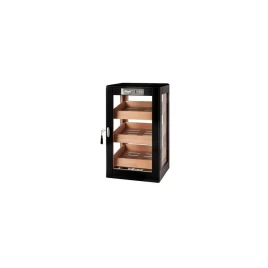 Angelo üveges humidor szekrény 90–110 szivarhoz, cédrusfa belsővel, digitális hygrométerrel