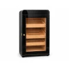 Fényes fekete humidor szekrény üvegajtóval – kb. 100–120 szivar számára