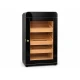Fényes fekete humidor szekrény üvegajtóval – kb. 100–120 szivar számára - Humidor Szekrény