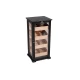 Gastro humidor - szivar tároló üveges szekrény 150 szál szivarnak, cédrusfa belső, körbe üveges, hygrométer - fekete - Humidor 80-150 szál szivarnak