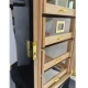 Faro humidor szekrény 100 szál szivar részére, spanyol cédrusfa belsővel, digitális hygrométerrel, LED világítással, üvegajtóval