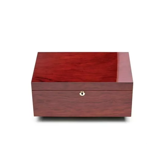 Adorini Santiago Deluxe humidor – vöröses cseresznyefa mintás lakkozott kivitel, 150 szál szivar részére