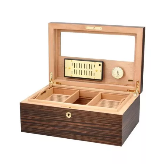 Adorini Vittoria Grande Deluxe Humidor spanyol cédrusfa belsővel, kivehető tálcával, akár 150 szál szivar részére