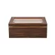 Adorini Treviso Grande Deluxe humidor ébenfa borítással – körbe üveges szivartároló 100 szál szivarhoz