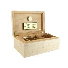 Adorini  "Concrete" Grande Deluxe, matt bézs színű Humidor szivardoboz, beton felületű - 150 szál szivar részére