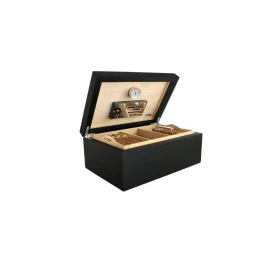 Adorini Torino Grande Deluxe humidor – fekete, nagy méretű szivardoboz, 125 szál szivar részére