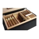 Adorini Torino Grande Deluxe humidor – fekete, nagy méretű szivardoboz, 125 szál szivar részére