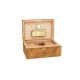 Adorini Humidor Olive Ash Burl Specially Selected Grande, cédrusfa belső, 150 szál szivar számára, aranybevonatú zsanérokkal, kiegészítőkkel