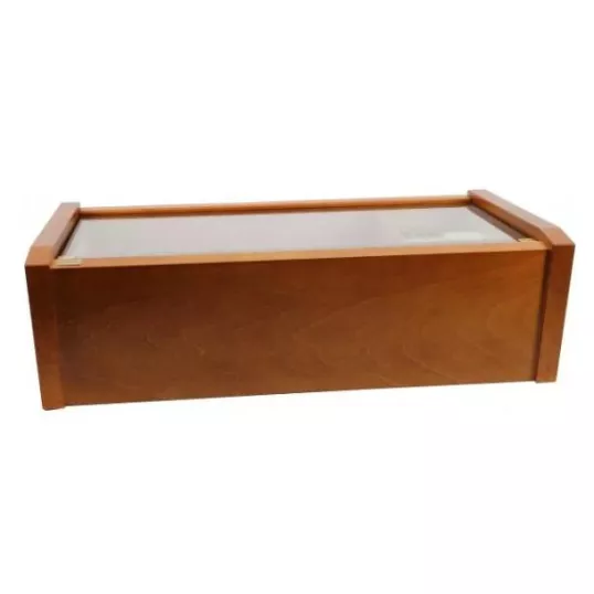 Adorini Vega Deluxe üvegtetejű spanyol cédrusfa humidor, mahagóni barna - kb. 70 - 75 szál szivarnak