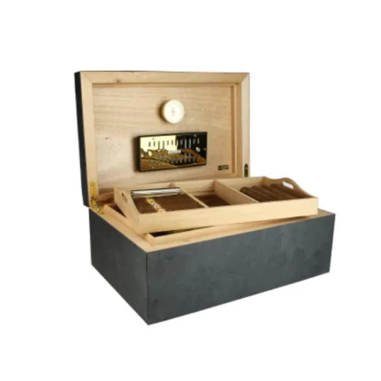 Adorini Black Slate Grande Deluxe humidor – természetes pala borítással, 150 szál szivar részére