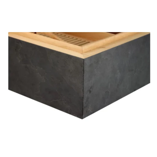 Adorini Black Slate Grande Deluxe humidor – természetes pala borítással, 150 szál szivar részére