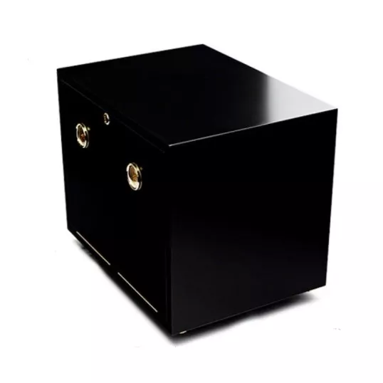 Adorini Varese Deluxe fekete lakkozott humidor szekrény – 500 szál szivar részére