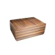 Adorini Novara L Deluxe humidor világos barna ébenfa mintás szivardoboz, kivehető tálcával - 150 szál szivar részére - Humidor 80-150 szál szivarnak