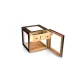 Adorini Cube Deluxe humidor diófa színben – körbe üveges szivar szekrény 100 szál szivarhoz - Humidor 80-150 szál szivarnak