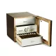 Adorini Chianti-M Deluxe humidor diófa / alumínium – fiókos szivarszekrény, üvegajtóval, 125 szál szivar részére