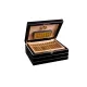 Adorini Firenze Deluxe spanyol cédrusfa humidor, fényes fekete lakozott szivardoboz 75 szál szivar számára - Humidor 40-80 szál szivarnak