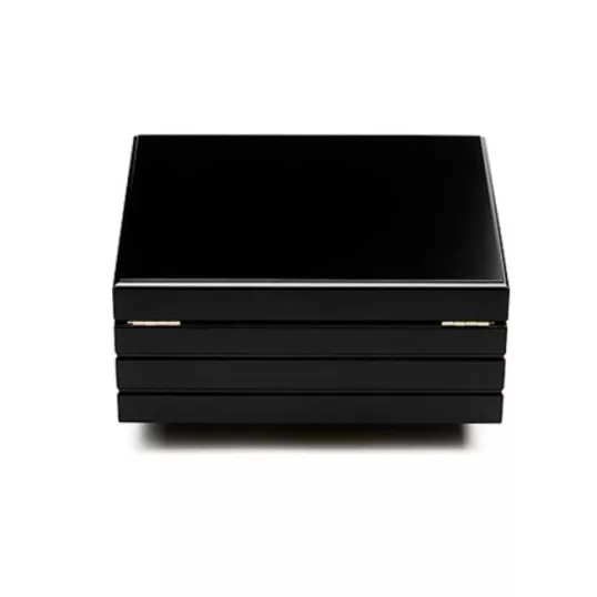 Adorini Firenze Deluxe spanyol cédrusfa humidor, fényes fekete lakozott szivardoboz 75 szál szivar számára - Humidor 40-80 szál szivarnak